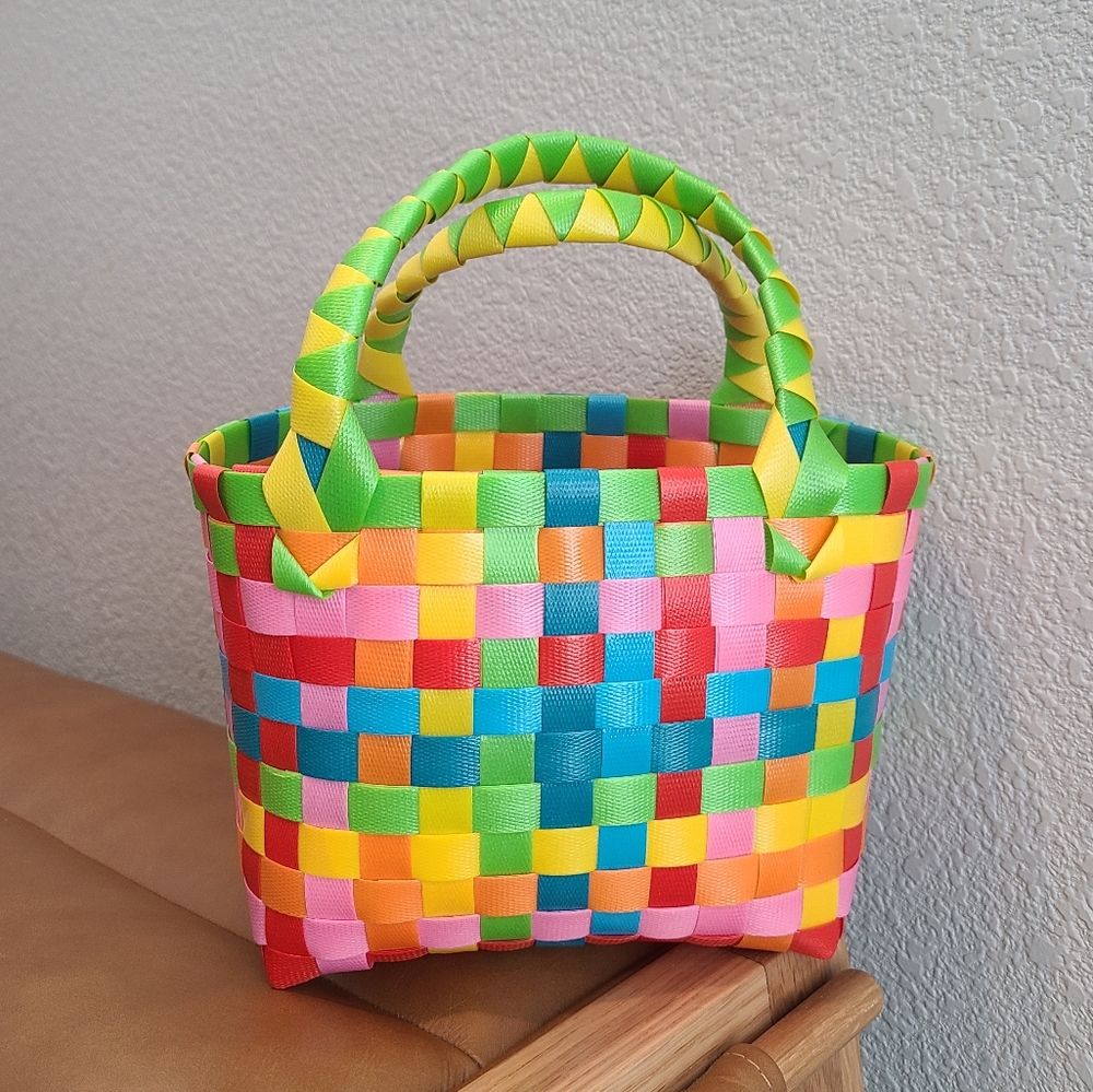 Cute handcrafted rainbow splendor basket